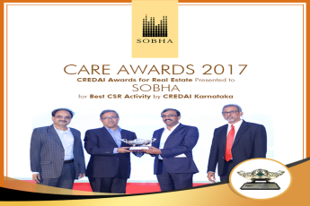 Sobha is awarded for Best CSR Activity by CREDAI Karnataka
